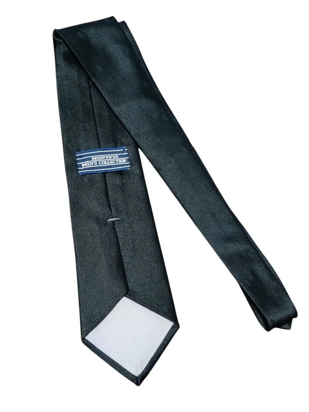 Mervyns Tie Black Tonal Dot Formal Wedding Vintage Classic Necktie Special Event